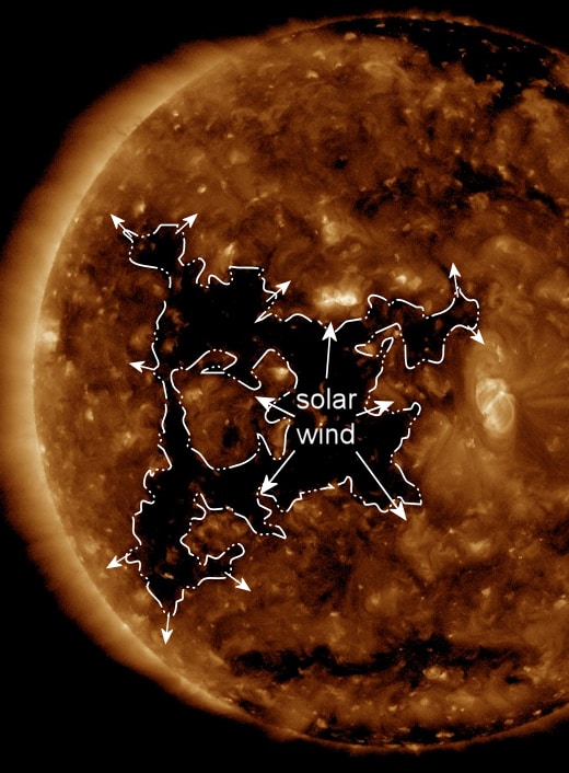 Bild: Koronales Loch (CH902) - Sonnenwind beeinflusst unser Weltraumwetter Quelle: SDO, Spaceweather.com