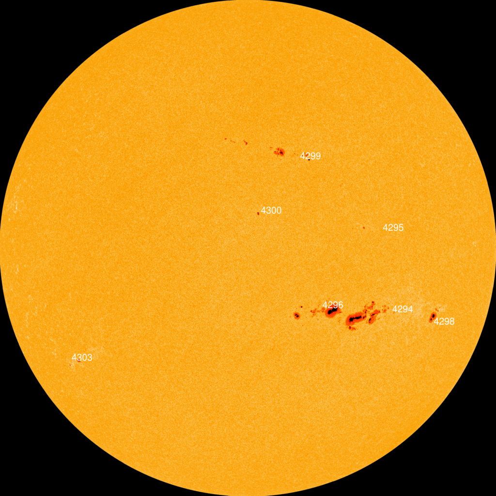 Aktuelle Sonnenflecken 08.12.2025