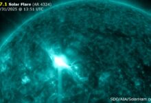 Aktuelles Weltraumwetter: Sonnenaktivität und Polarlicht-Chancen in Deutschland 27 Ein koronaler Massenauswurf (CME) nähert sich der Erde nach einem M-Klasse Flare