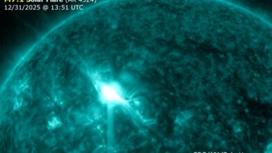 Ein koronaler Massenauswurf (CME) nähert sich der Erde nach einem M-Klasse Flare