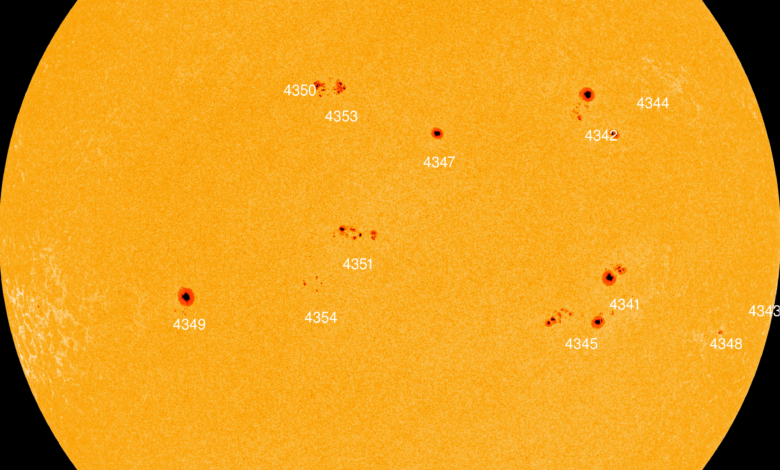 Aktuell sichtbare Sonnenflecken 23.01.2026