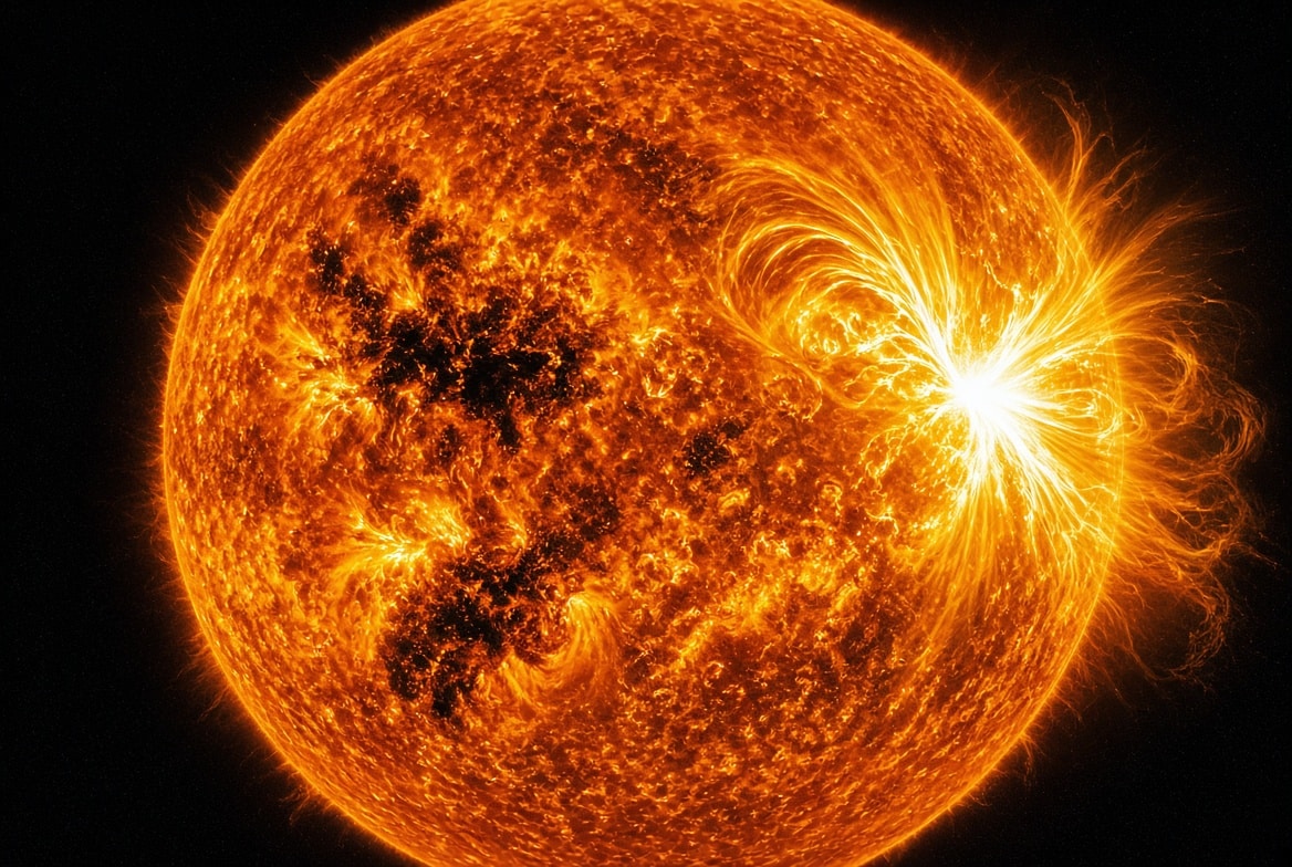 Starker Sonnenflare: Strahlung eines Sonnensturms erreicht die Erde in 8 Minuten