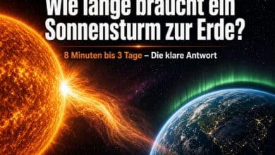 Wie lange braucht ein Sonnensturm zur Erde? CME von der Sonne zur Erde mit Polarlicht