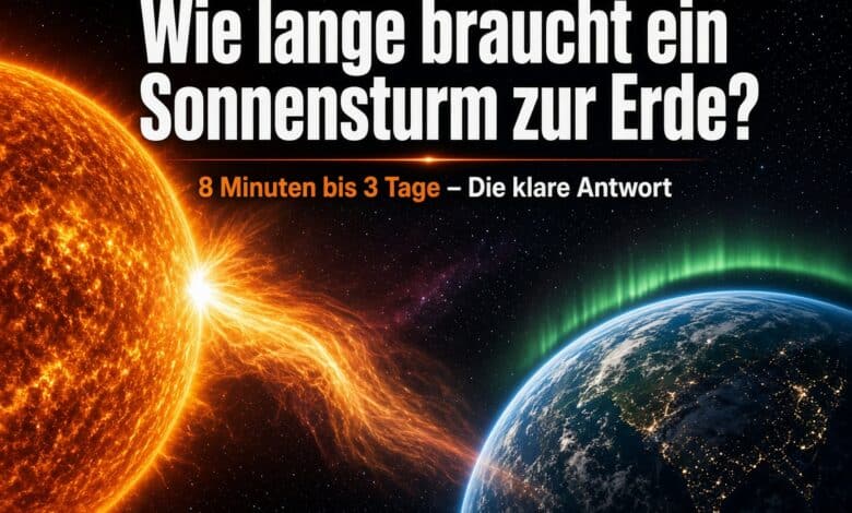Wie lange braucht ein Sonnensturm zur Erde? CME von der Sonne zur Erde mit Polarlicht